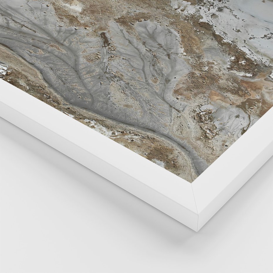 Zestaw obrazy w ramie 30x40 galeria - Minimalizm, beż, boho, suche - rama biała