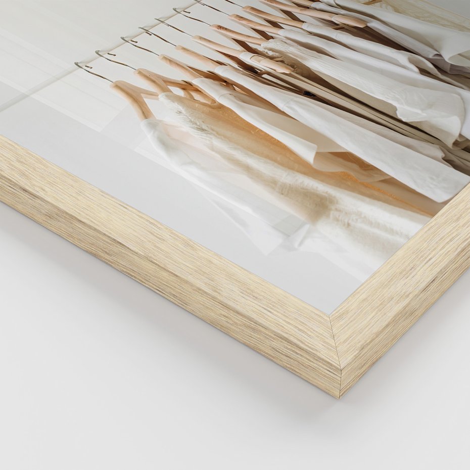 Zestaw obrazy w ramie 50x70 galeria - Moda, fashion, uśmiech, napis - rama drewno