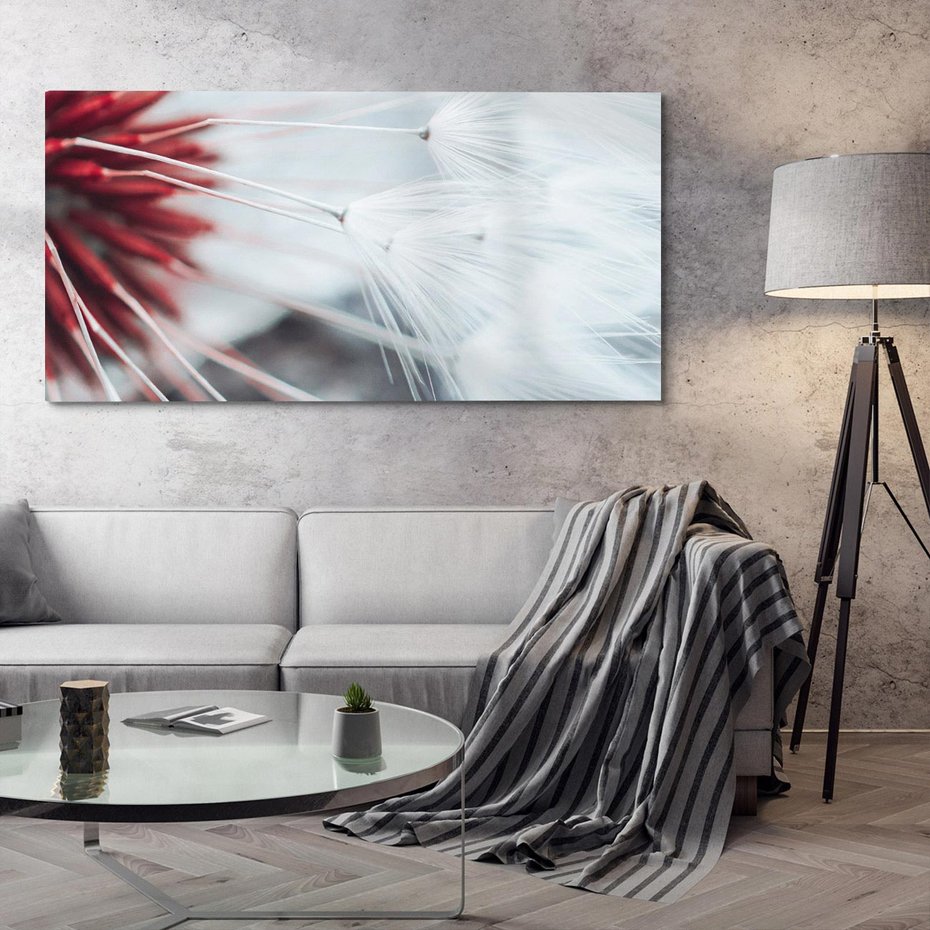 Obraz na płótnie 120x60 - Makro świat dmuchawca - dmuchawiec, makro