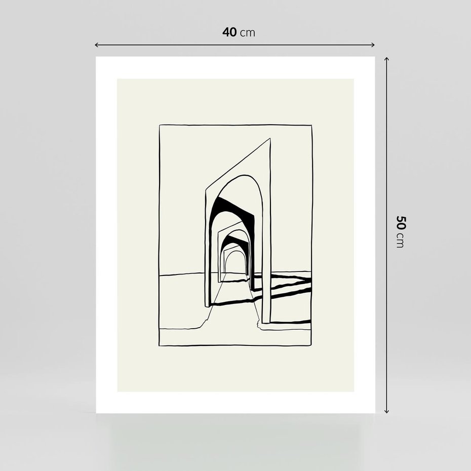 Plakat bez ramy 40x50 - Poezja światła i cienia - nowoczesna sztuka, minimalistyczny styl