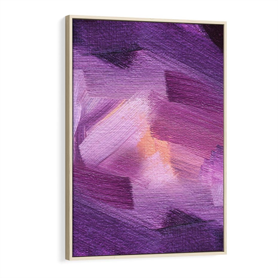 Obraz w ramie 70x100 - Abstrakcyjna gra kolorów - abstrakcja, akwarela - rama drewno