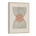 Obraz w ramie 80x120 - Nowy Rytuał - abstrakcyjna sztuka, boho kształty - rama drewno