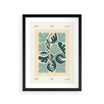 Plakat w ramie 50x70 - Podróżne Impresje - roślinne motywy, ornamenty - rama czarna