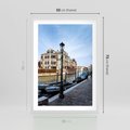 Plakat w ramie 50x70 - Kanały Wenecji - Wenecja, kanały - rama biała
