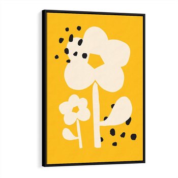 Obraz w ramie 50x70 - Bezgraniczne Impulsy - abstrakcyjny kwiat, plakat - rama czarna