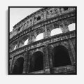 Obraz w ramie 50x50 - Koloseum w Czarnej Bieli - antyczna architektura, koloseum - rama czarna