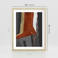 Plakat w ramie 40x50 - Abstrakcyjna impresja - abstrakcja, nowoczesny - rama drewno