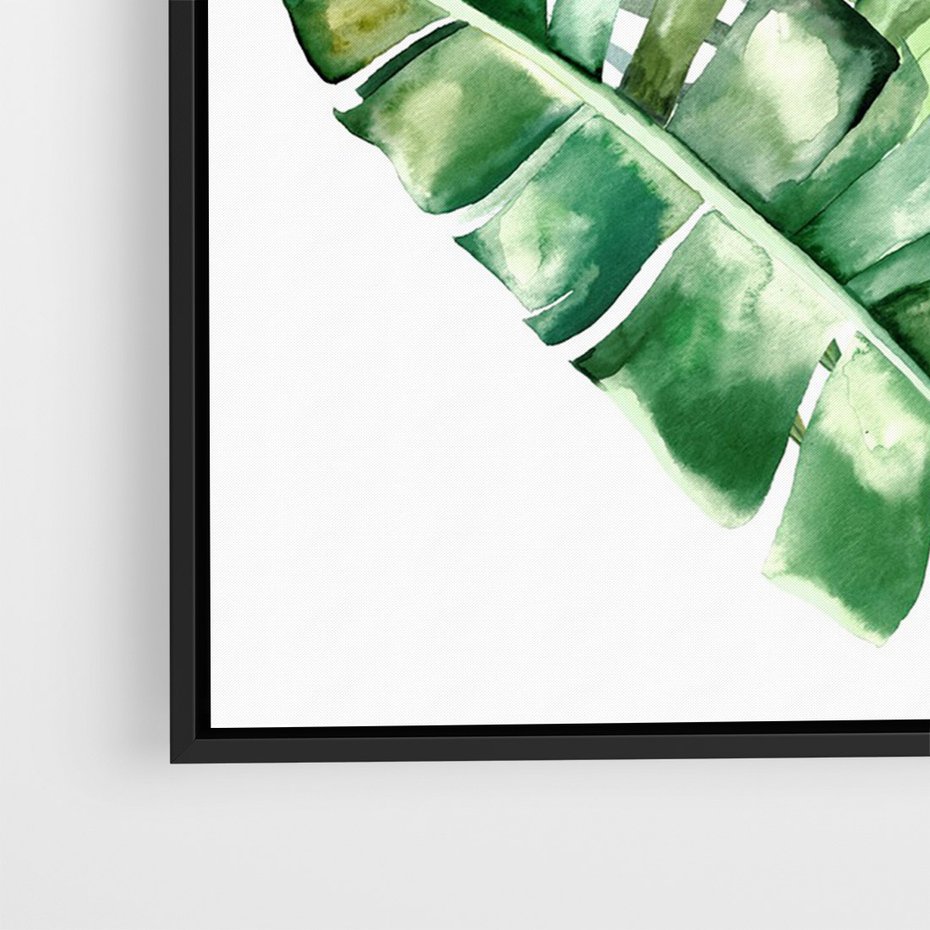 Obraz w ramie 50x70 - Piękno Złotej Rośliny - złote, liście - rama czarna