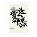 Plakat bez ramy 21x30 - Szept kwiatowej wyobraźni - czarno biała grafika, roślinność