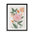 Plakat w ramie 50x70 - Kwiatowe Nastroje - kwiat, sztuka nowoczesna - rama czarna