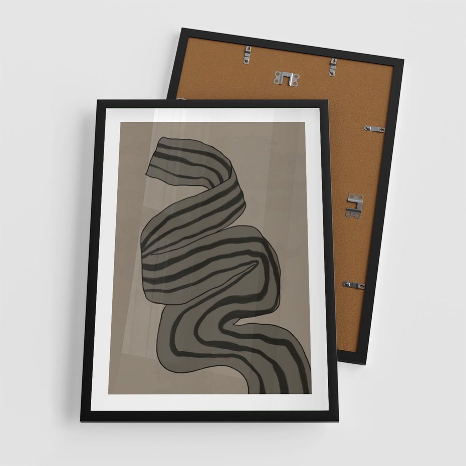 Plakat w ramie 50x70 - Niezwykłe Przesilenia - nowoczesna geometryczna sztuka, loftowe wnętrze - rama czarna