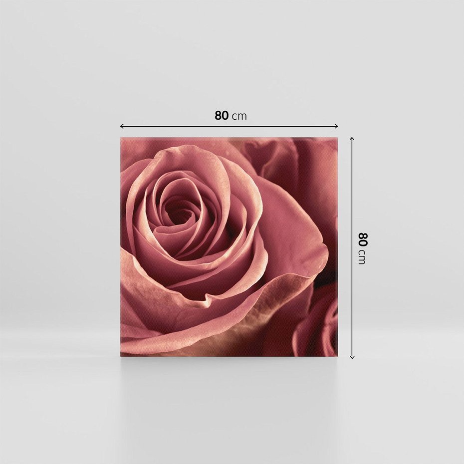 Obraz na płótnie 80x80 - Romantyczna Róż - róża, kwiat
