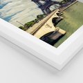 Plakat w ramie 30x40 - Wieża Eiffla - Ikona Paryża - wieża, Eiffla - rama biała