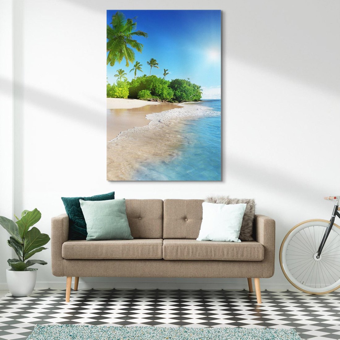 Obraz na płótnie 80x120 - Rajskie plaże Karaibów - Karaiby, plaża
