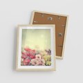 Plakat w ramie 40x50 - Delikatne kwiaty pastelowe - kwiaty, pastelowe - rama drewno
