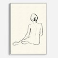Obraz w ramie 80x120 - Akt w Minimalizmie - kobieta akt, minimalizm - rama biała