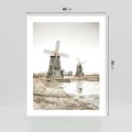 Plakat bez ramy 40x50 - Wiejskie Młyny: Rustykalna Fotografia - młyny, rustykalna fotografia