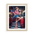 Plakat w ramie 50x70 - Czas Wstecz - retro, restauracja - rama drewno