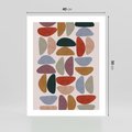 Plakat bez ramy 40x50 - Kolorowe Echo Boho - abstrakcyjny obraz, geometryczna kompozycja