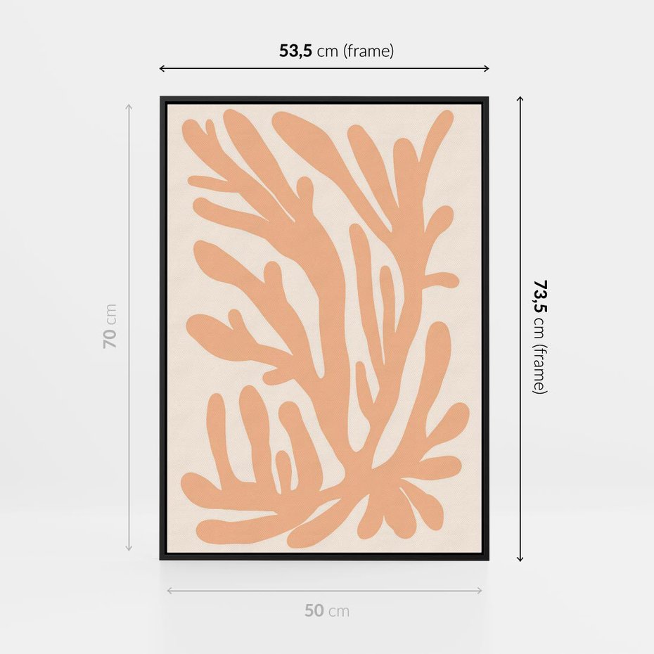 Obraz w ramie 50x70 - Rozkwitające Abstrakcje - nowoczesna sztuka, plakat modern - rama czarna