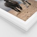 Plakat w ramie 30x40 - Siła koni w galopie - konie, galop - rama biała