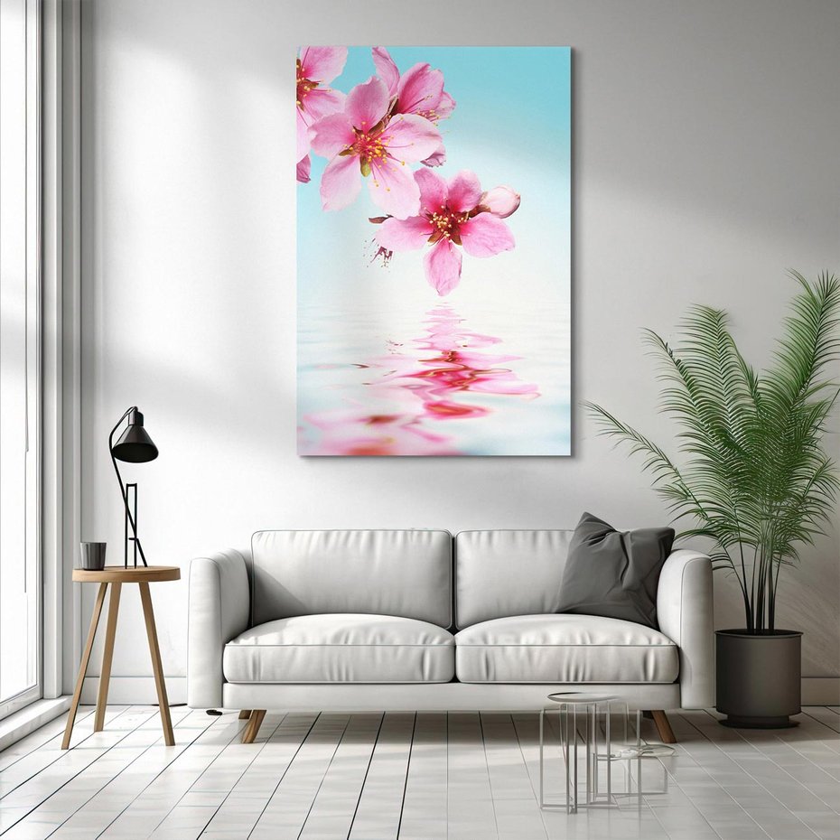 Obraz na płótnie 50x70 - Magia kwitnącej wiśni - kwitnąca, wiśnia