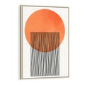 Obraz w ramie 50x70 - Echa Wyobraźni - koło, boho styl - rama drewno