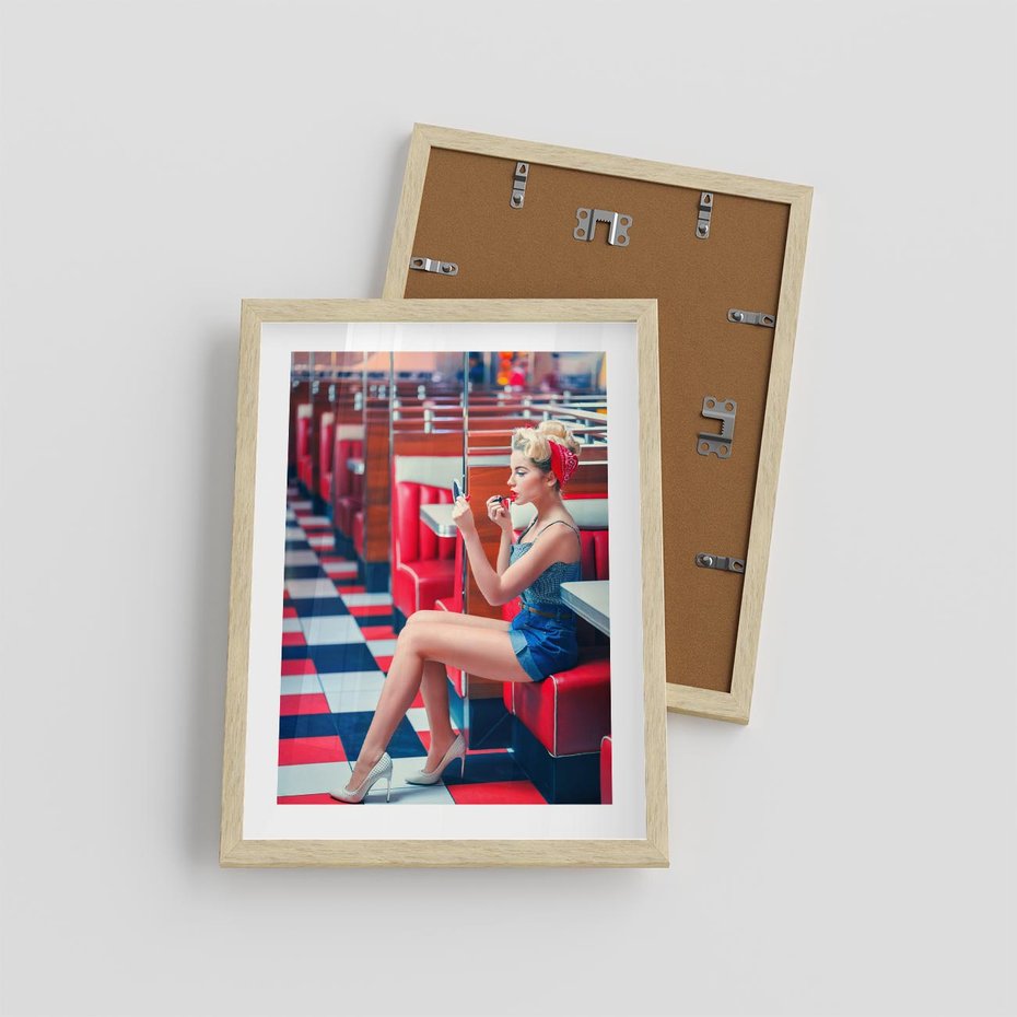 Plakat w ramie 30x40 - Ikoniczna Uroda - retro, Marylin Monroe - rama drewno