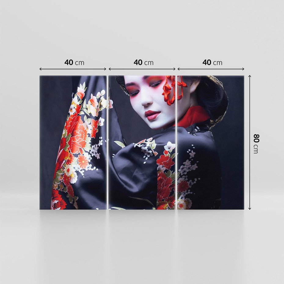 Obraz na płótnie 120x80 - Elegancka japońska gejsza - japońska, gejsza