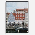 Obraz w ramie 70x100 - Miejska Dynamika - Dania, Kopehaga - rama czarna
