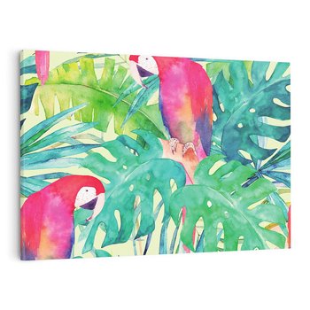 Obraz na płótnie 100x70 - Egzotyczna Przygoda - tropikalne, liście