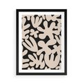 Plakat w ramie 50x70 - Księga Ukrytych Widoków - abstrakcyjne czarno białe formy, minimalizm - rama czarna