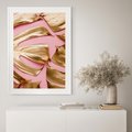 Plakat bez ramy 30x40 - Przyjemność w Naturze - złote, liście