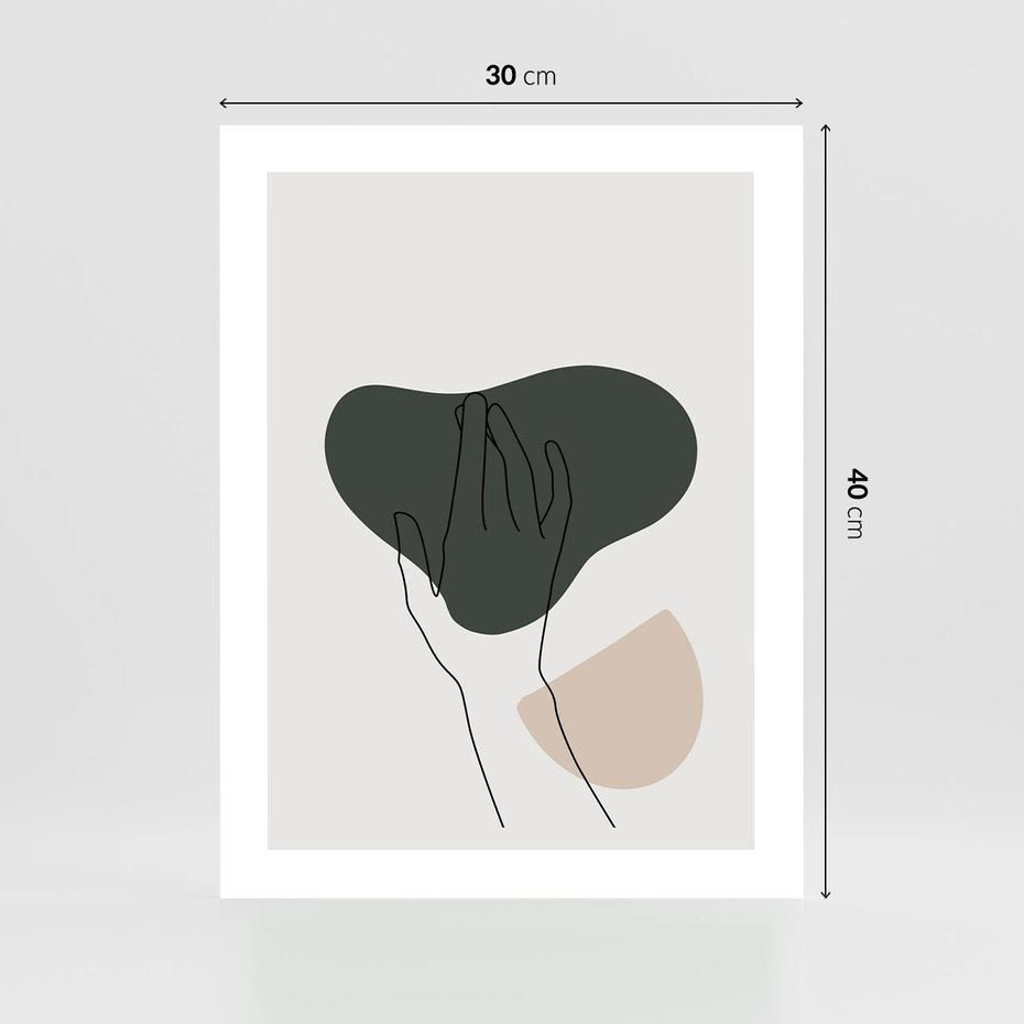 Plakat bez ramy 30x40 - Bezczasowe Echo - szkic jedną linią, one line