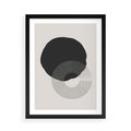 Plakat w ramie 50x70 - Migotliwa Opowieść - abstrakcyjna kompozycja, okręgi - rama czarna