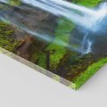 Obraz na płótnie 30x30 - majestat górskiego krajobrazu - wodospad, góry