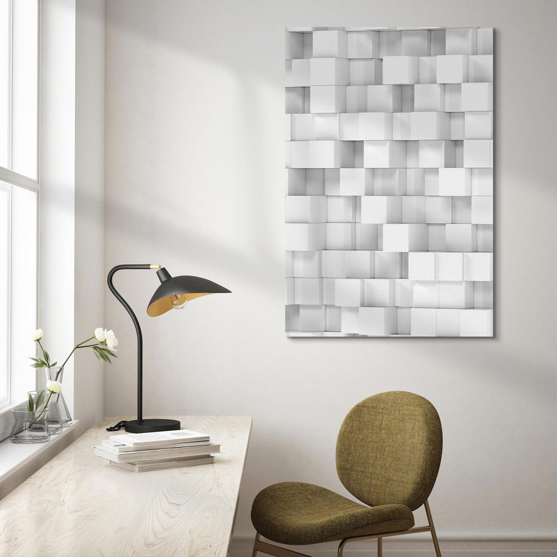 Obraz na płótnie 80x120 - Gra form i kolorów - 3D, abstrakcja