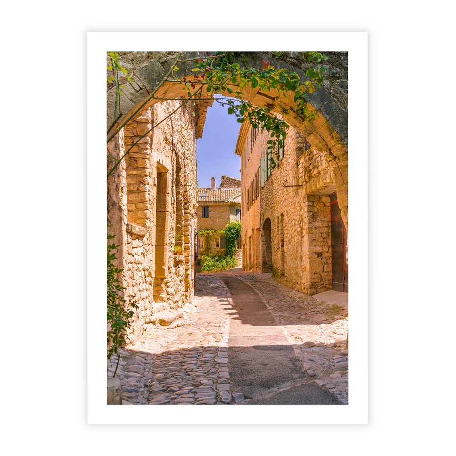 Plakat bez ramy 21x30 - Malownicza uliczka w perspektywie - uliczka, perspektywa