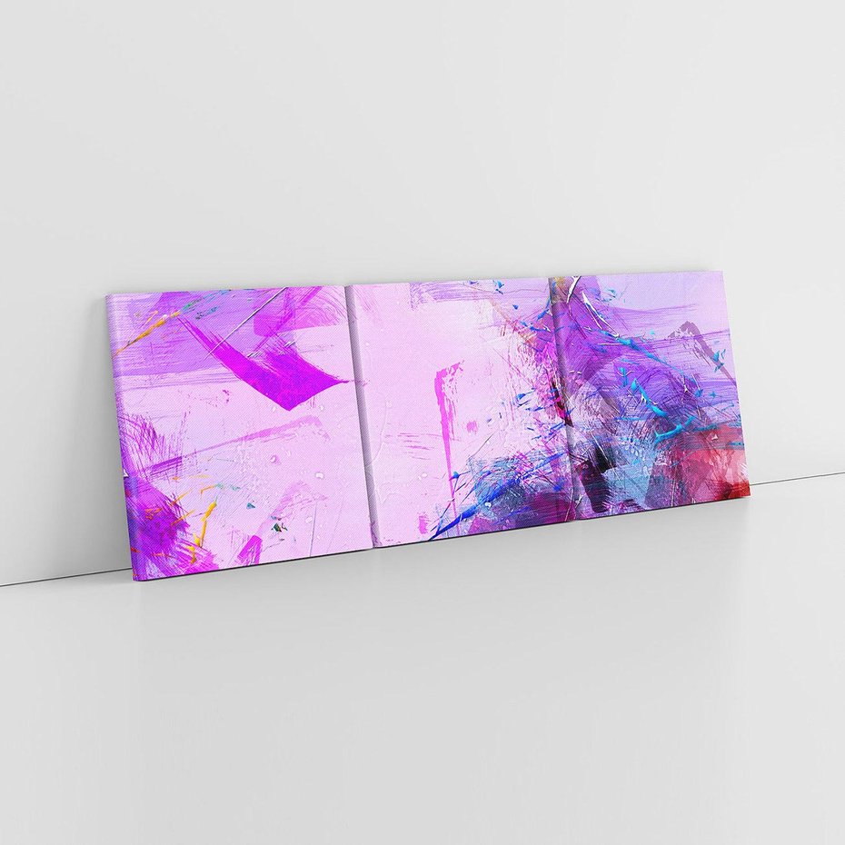 Obraz na płótnie 150x50 - Abstrakcja: wyrafinowany świat form i kolorów - abstrakcja