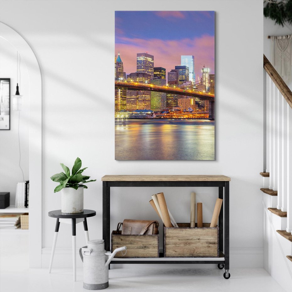 Obraz na płótnie 80x120 - ikona Nowego Jorku - most, Nowy Jork