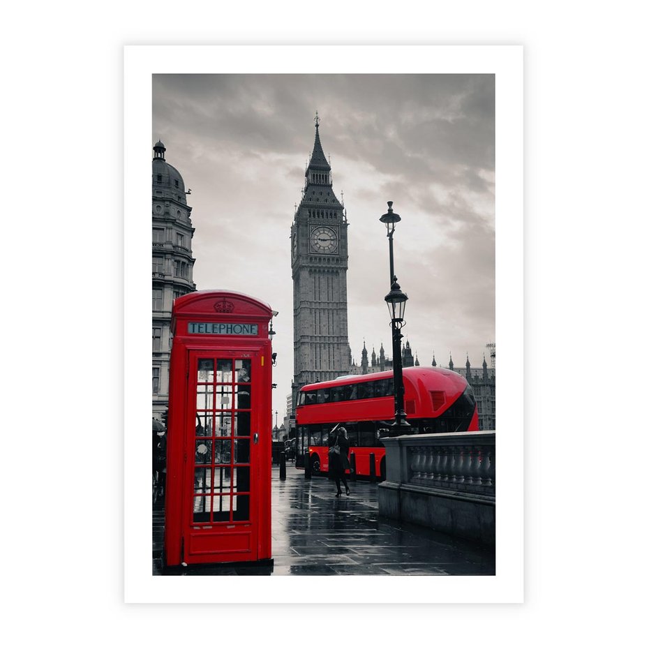 Plakat bez ramy 30x40 - Londyński Klimat Telefoniczny - Londyn, telefon