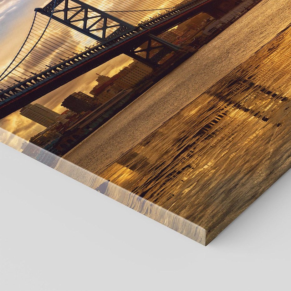 Obraz na płótnie 50x50 - Most Manhattan: Symbol Nowego Jorku - most, Nowy Jork