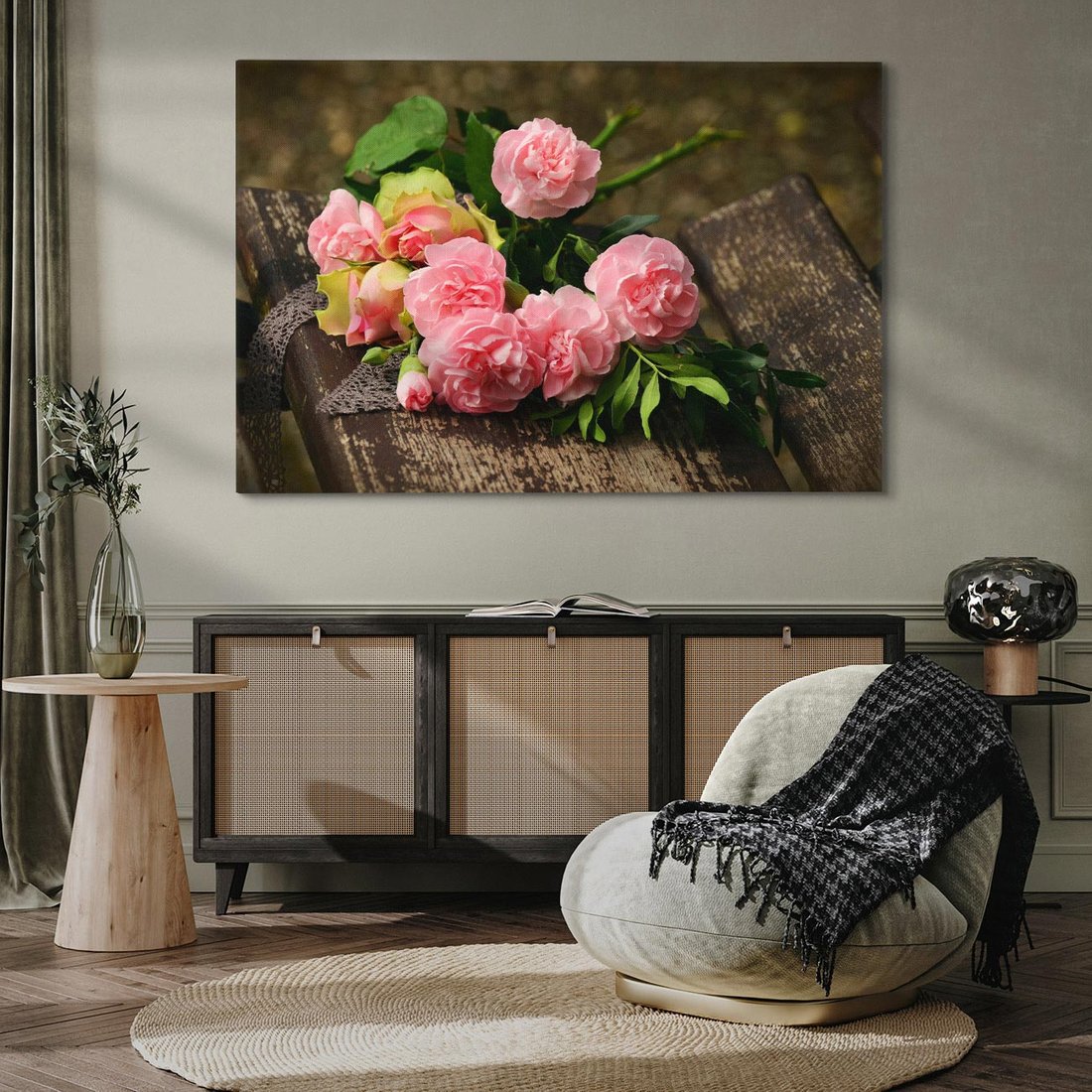 Obraz na płótnie 120x80 - Różowe Piękno - róże, kwiaty