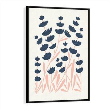 Obraz w ramie 70x100 - Migotliwe Kształty - kwiaty, rośliny - rama czarna