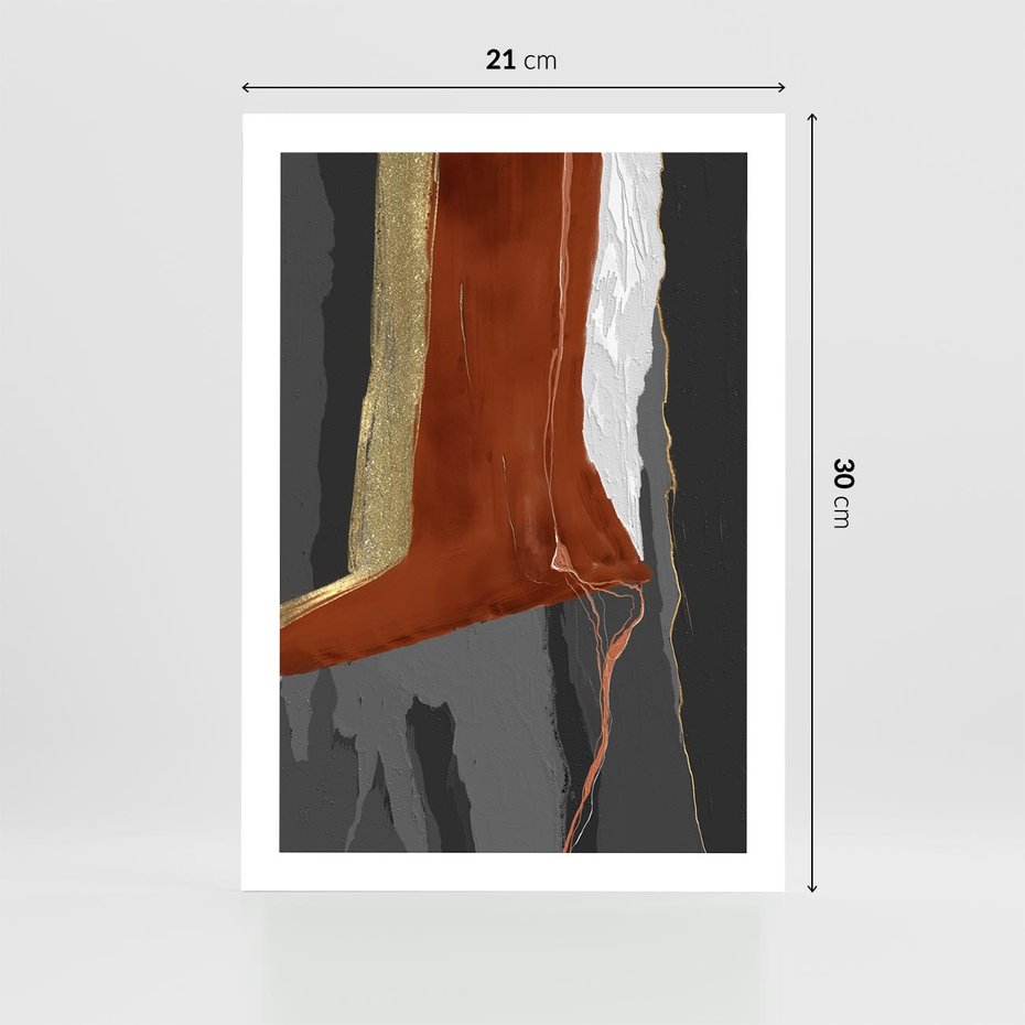 Plakat bez ramy 21x30 - Abstrakcyjna impresja - abstrakcja, nowoczesny