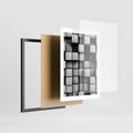 Plakat w ramie 30x40 - Geometryczne Elegancje - nowoczesny, geometryczny - rama czarna