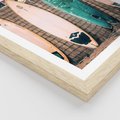 Plakat w ramie 40x50 - Deski Surfingowe w Pionie - deski surfingowe, ustawione pionowo - rama drewno