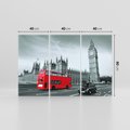 Obraz na płótnie 120x80 - Ikony Londynu: Autobus i Big Ben - Londyn, autobus