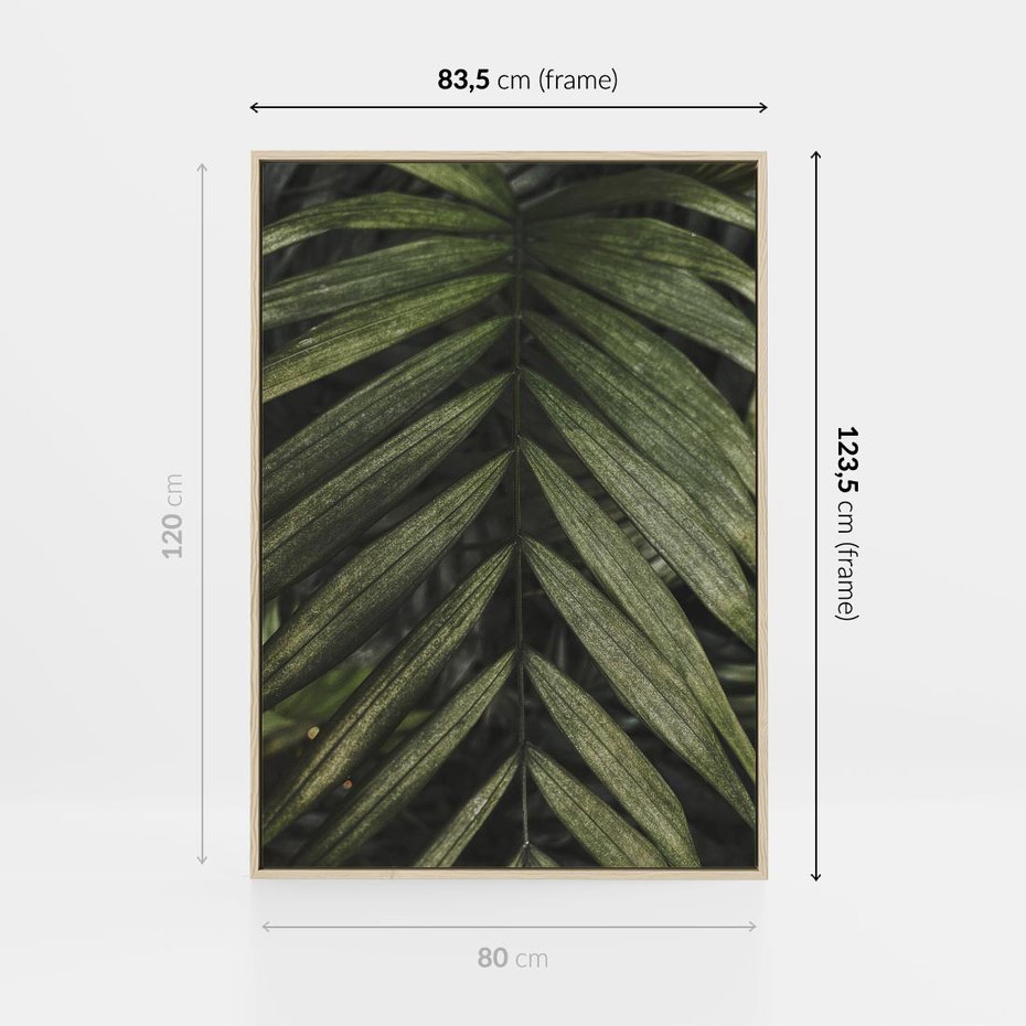 Obraz w ramie 80x120 - W Liściach Ukryte - zdjęcie, fotografia - rama drewno