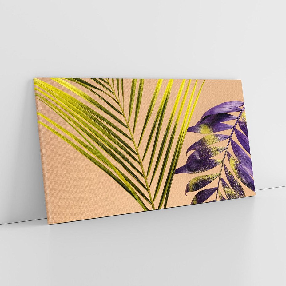 Obraz na płótnie 140x70 - Delikatne Piękno - palma, pastele